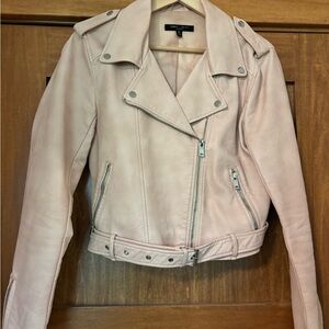 Romeo & Juliet Couture Blush Faux Leather Jacket